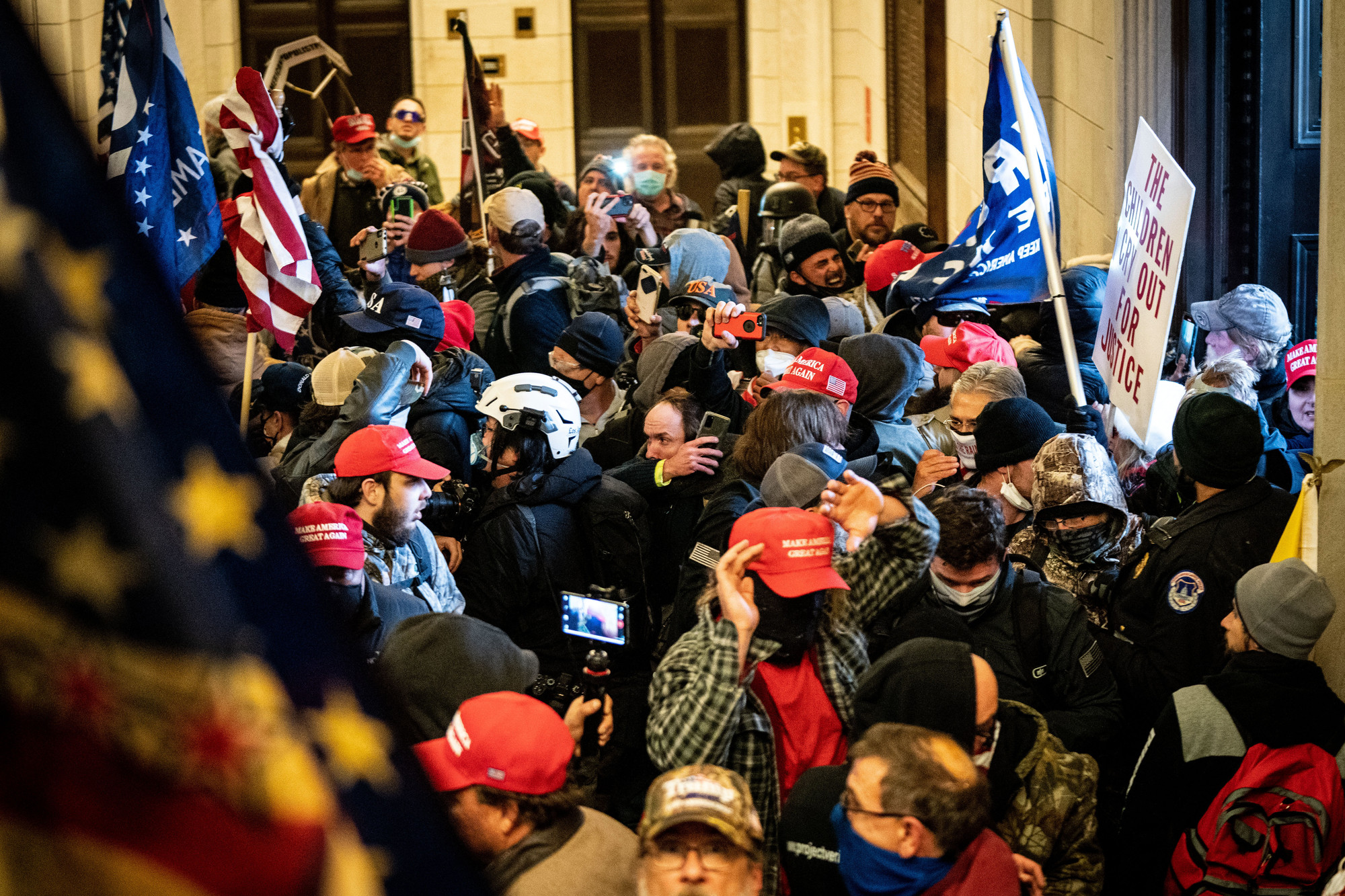 Stormingen av den amerikanske kongressen 6. januar 2021.  Foto: Erin Schaff/The New York Times