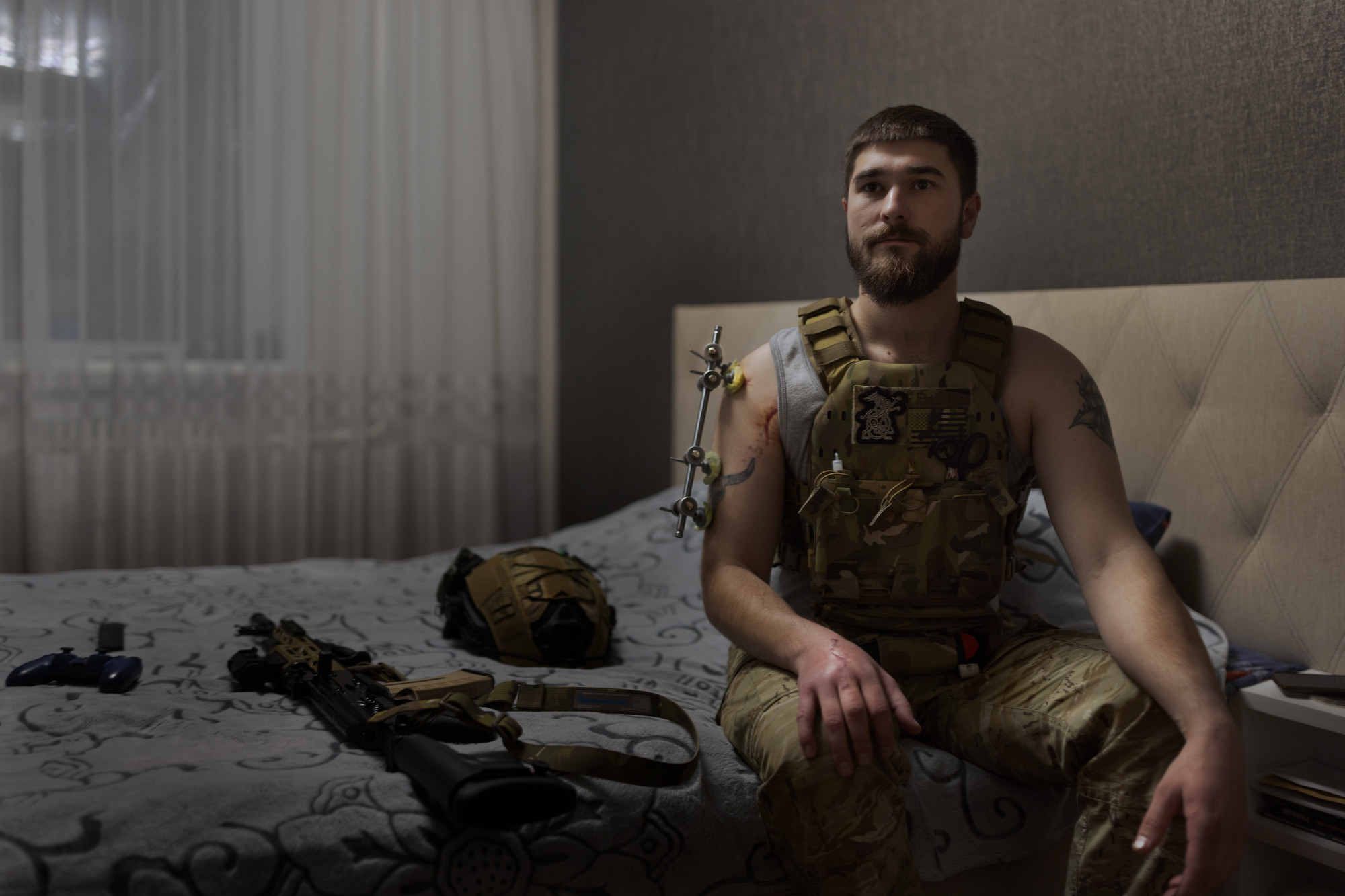 Soldat i Ukraina. Foto av Nora Savosnick