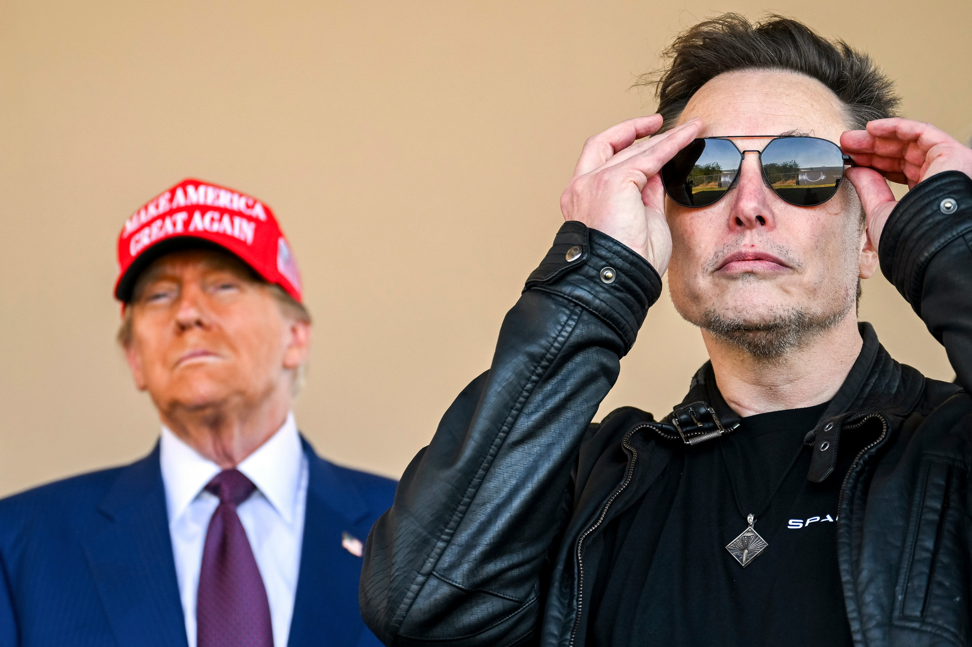 Donald Trump og Elon Musk.