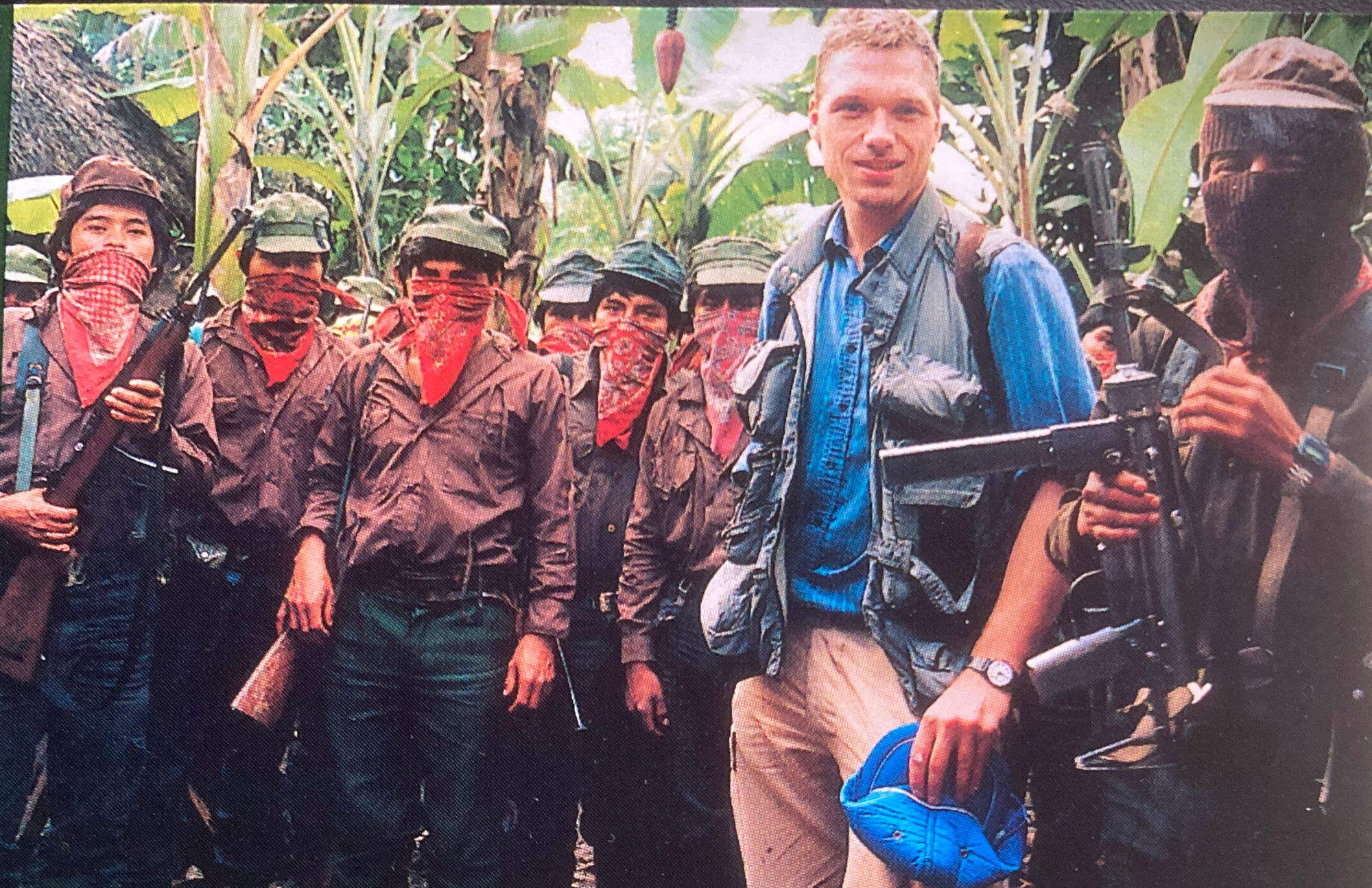 Som frilansjournalist var Hovland første vestlige journalist som møtte og intervjuet zapatistene under opprøret i Chiapas i 1994. Foto: Privat via Hovland 