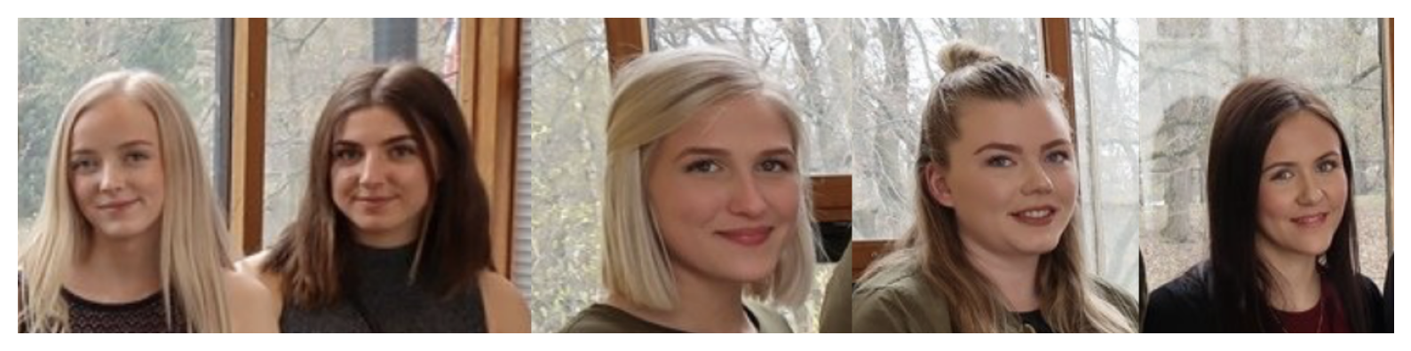 Kaisa Heidsve, Margit Hågå, Silje Grothe, Lina Rognerud og Synne Vorkinn