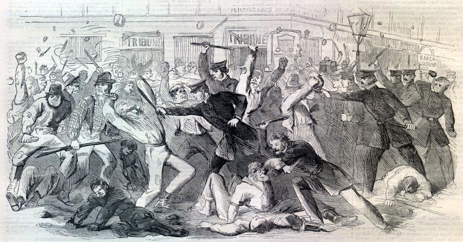 New york draft riots   harpers   beating