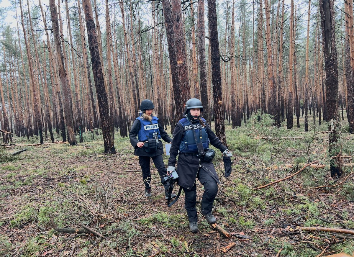 Savosnick og reporter Emelie Svensson 