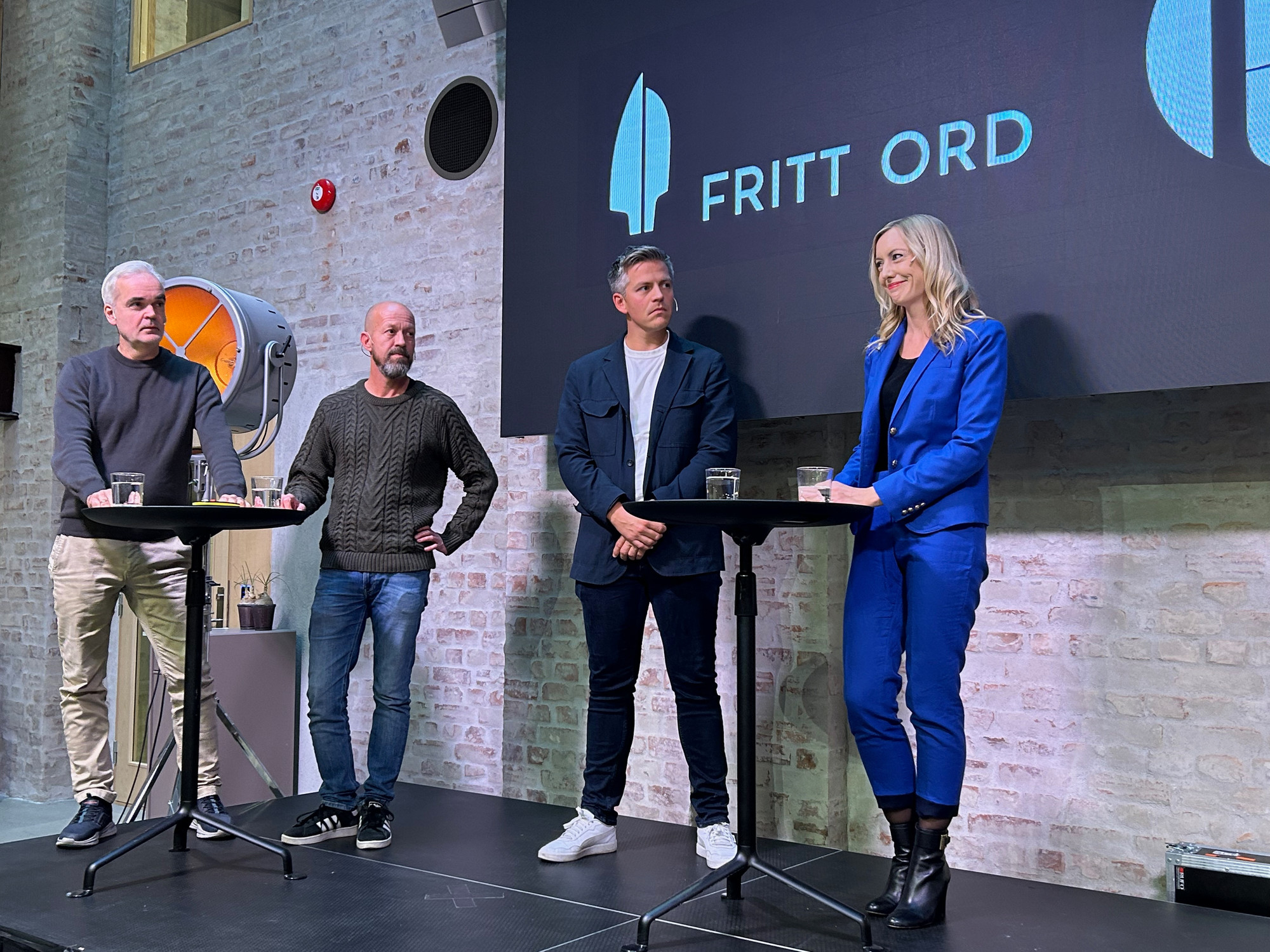 Eivind Ljøstad (Fædrelandsvennen),  Per Arne Kalbakk (NRK), Kelly Lillesund (tidligere Discovery) og Kenneth Fossheim