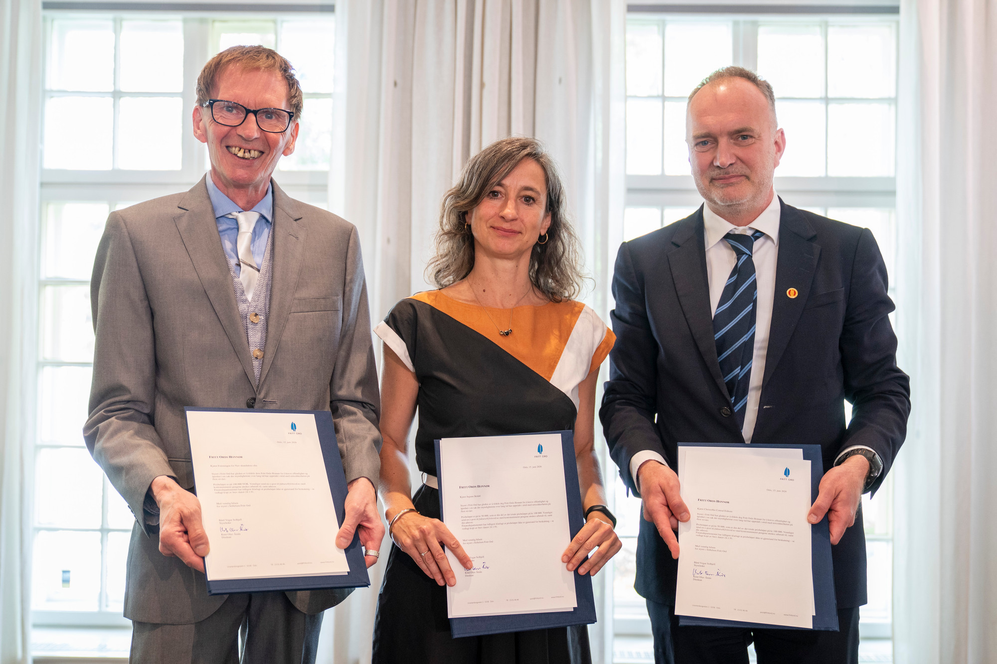 Rune Halseth, Ingunn Ikdahl og Christoffer Conrad Eriksen. Foto: Håkon Mosvold Larsen/  NTB