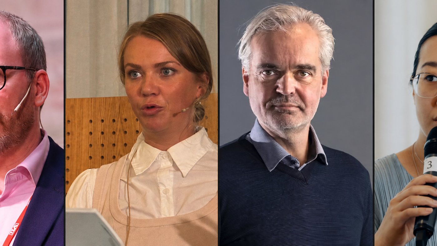 Gard Steiro, Guro Lindebjerg , Eivind Ljøstad og Xueqi Pang.  Foto Sæbø: Johanna Siring. Foto Steiro: Javad Parsa/NTB. Foto Pang: Ilja C. Hendel