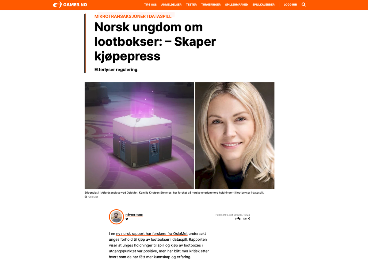 Skjermdump fra Gamer.no, gjengitt med tillatelse.